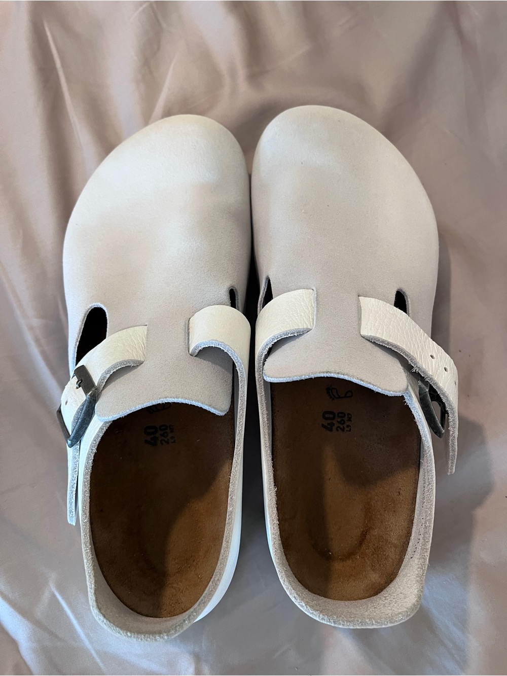 Birkenstock London - Two Toned Grey Suede and White Leather- EU 40, W9.5 M8
